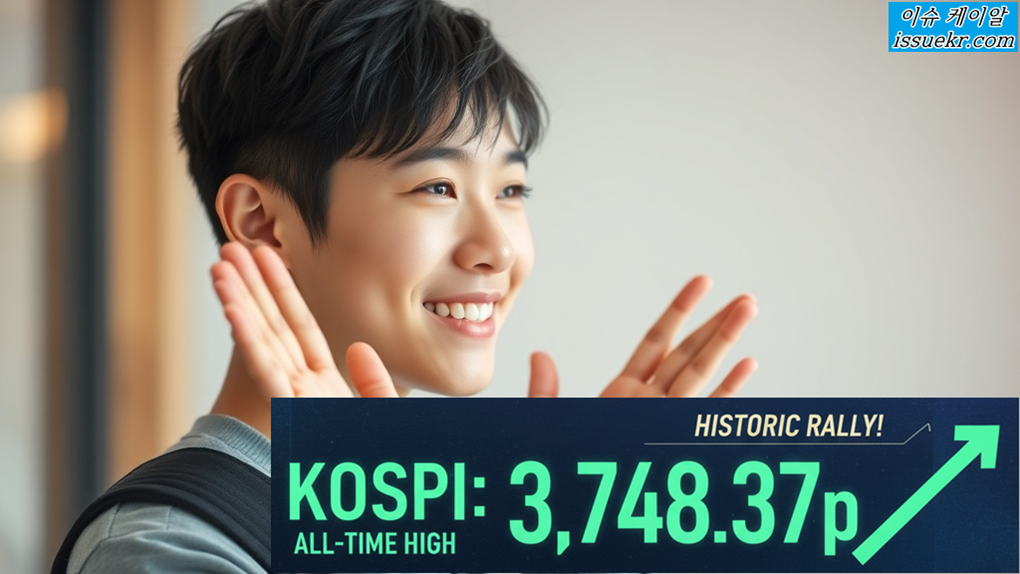 코스피, 역사적인 랠리! 사상 최고치 3,748.37p 마감