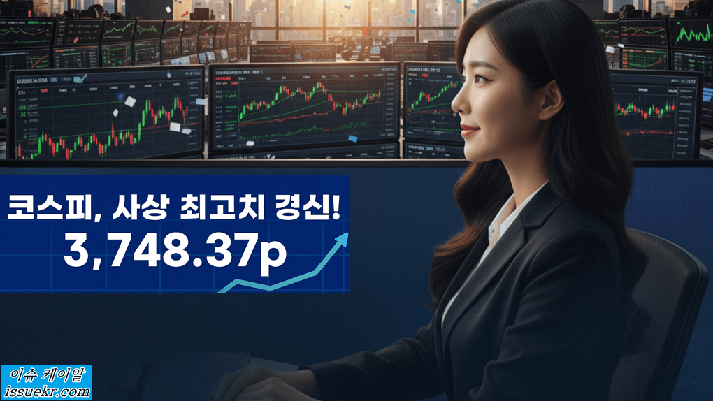 코스피 사상 최고치 3,748.37p 3