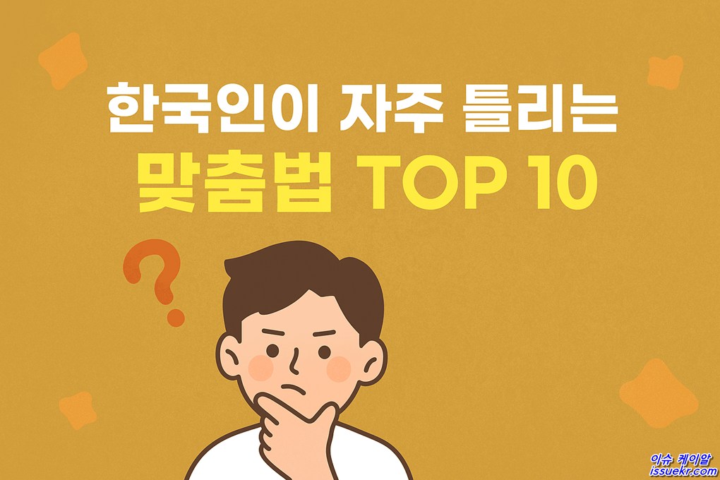 한국인이 자주 틀리는 맞춤법 top 10 b