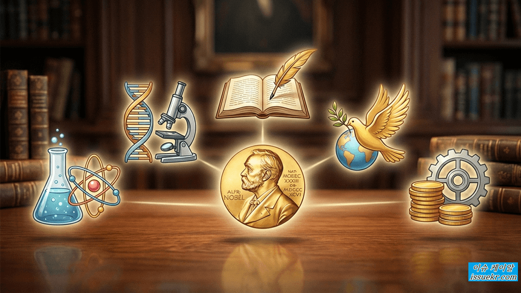 물리·화학·의학·문학·평화·경제학상: 노벨상 분야 총정리