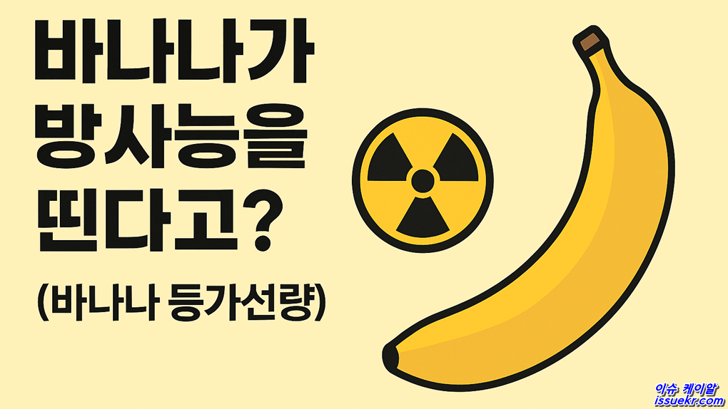 바나나에도 방사능이 bed로 보는 일상 속 방사선 c
