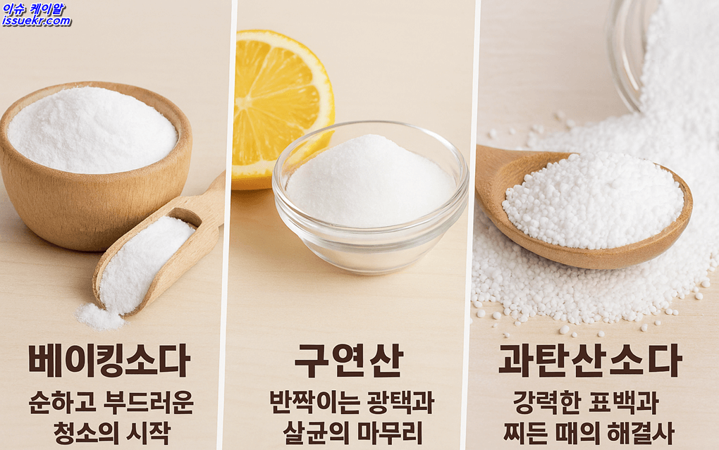 천연 세제 3총사 베이킹소다·구연산·과탄산소다 활용법 a