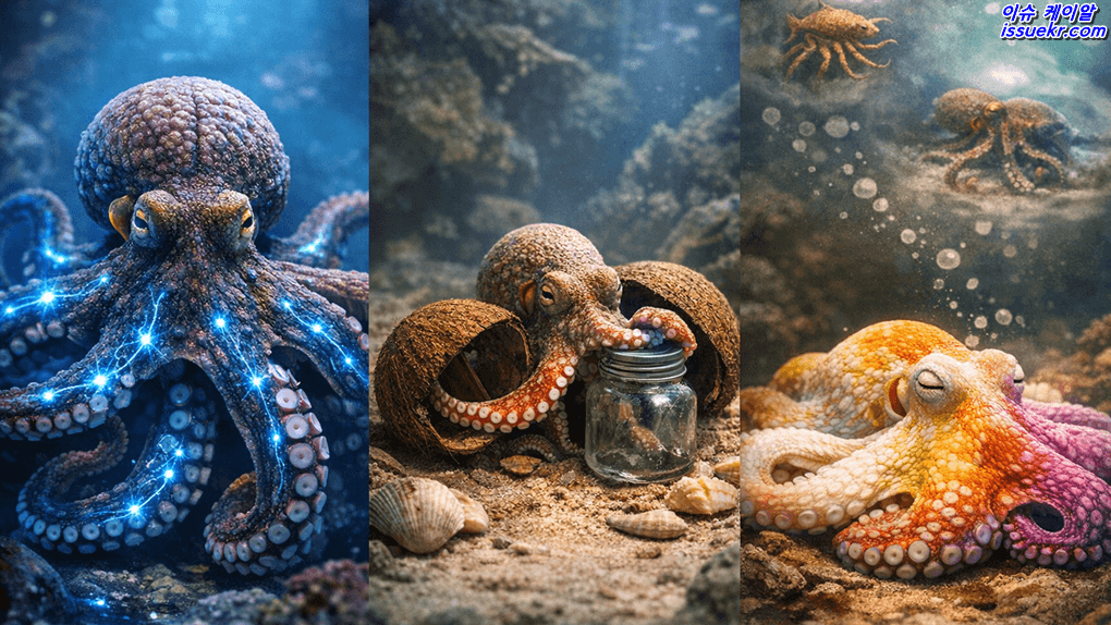 바다의 외계인이라 불리는 이유, 문어의 9개 뇌와 꿈의 신비 a