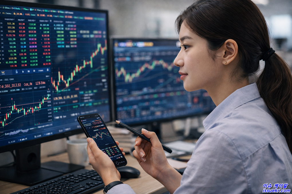 코스피 4,500 시대 개막, 외국인 팔아도 개미가 올렸다