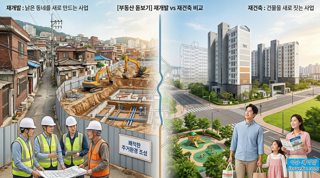 [부동산 필독] 재개발과 재건축, 차이점 완전정복 b
