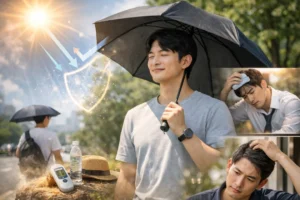 체면보다 건강이 우선! 올여름 남자가 당당하게 양산을 써야 하는 이유